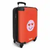 Patronen - Blije emoji op rode achtergrond NBS - Handbagage koffer - Kinderen Unisex middel -productfoto_3d