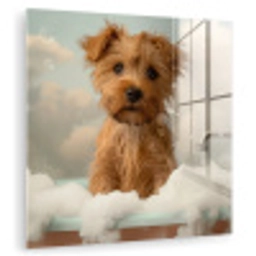 Hond - Bad - Dieren - Schuim plexiglas 5mm klein -zzzproduct_nieuw