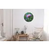 Aster - Paars - Bloem - Blaadjes Wandcirkel aluminium klein -woonkamer