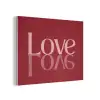 Love - Spiegeling - Rood PET vilt klein -3d