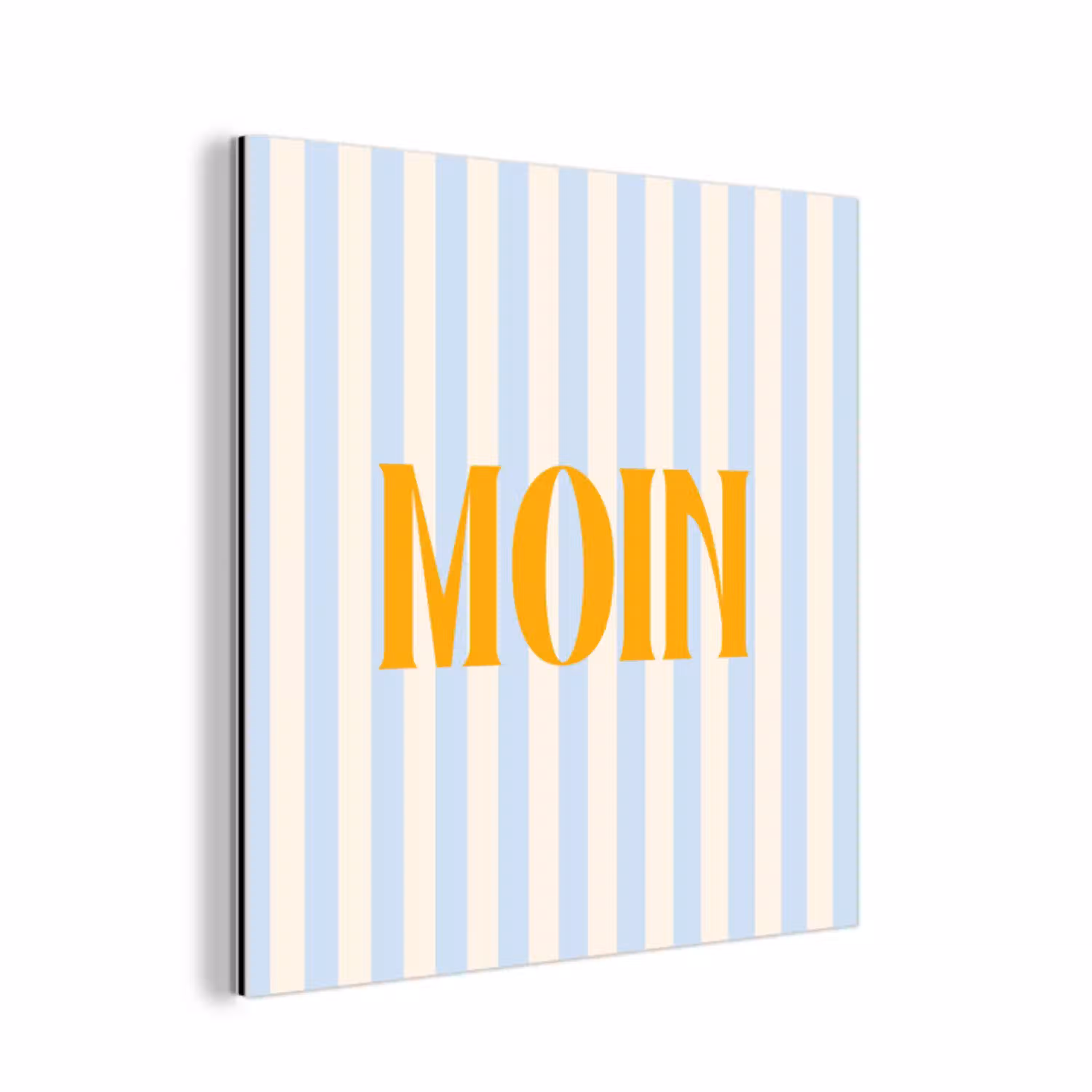 Oranje - Blauw - Strepen - Moin aluminium wit klein -3d