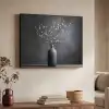 Takken - Vaas - Bolletjes - Wit Textielframe zwart klein -sfeer3
