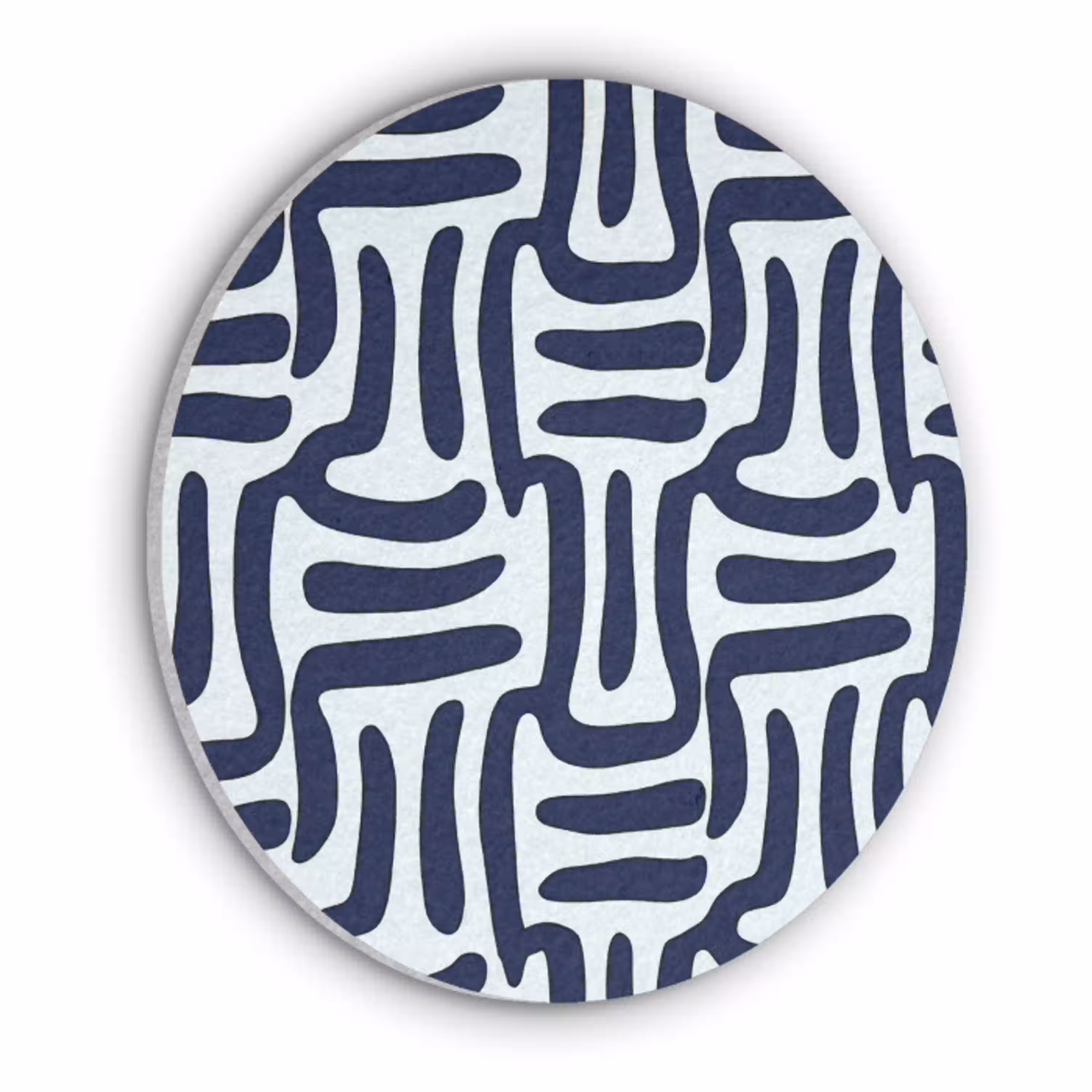 Abstract - Modern - Blauw Akoestische PET Vilt - Rond klein 838 -3d