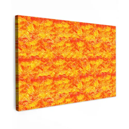 Verf - Oranje - Geel Tuinposter op houten frame 2 cm dik klein 845 -3d