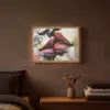 Street art - Lippen - Kus - Graffiti Light Box met batterij (Wandlamp) middel -sfeer4