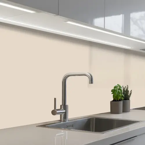 Beige - Effen kleur keuken achterwand 2 middel 871 -3d_schuin