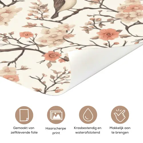 Kersenbloesem - Mus - Roze deurposter klein 289 -closeup_NL