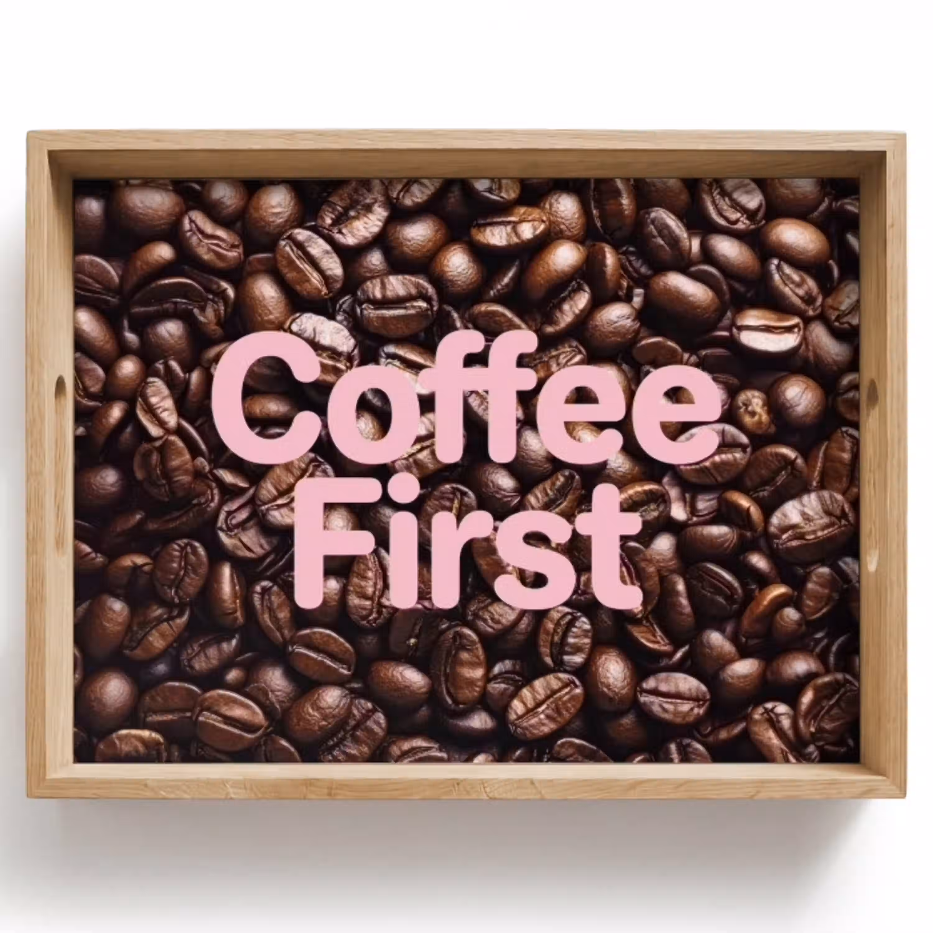 Coffee First - Koffiebonen - Roze Dienblad Rechthoek middel -z3d_shopping