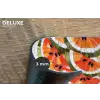 Mozaïek - Watermeloen - Rood - Pitten Placemat vinyl groot -closeup