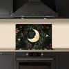 Maan - Quote - Bloemen - Sterren keuken achterwand spatscherm klein -sfeer1