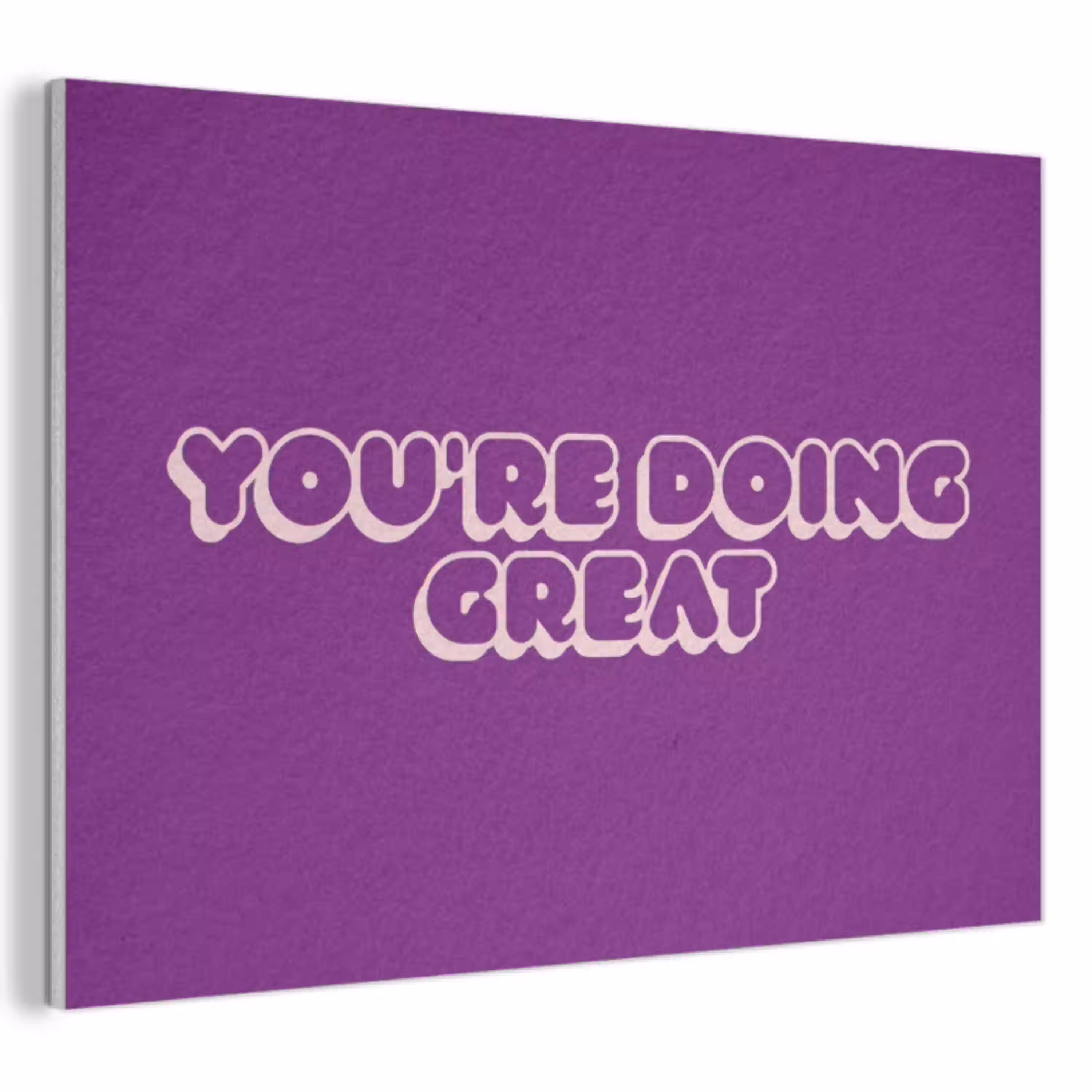 You're doing great - Paars - Bubble letters PET vilt klein -3d