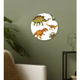 Dinosaurus - Tekening - Kinderen - Jongens - Kinderen Wandcirkel kunststof plaat 5mm dik klein -sfeer3