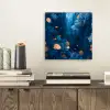Koraalrif - Vissen - Oceaan - Blauw aluminium wit klein -sfeer1