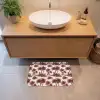 Tropisch - Geometrisch - Bordeauxrood Badmat klein 997 -sfeer1