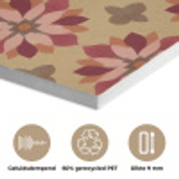 Bloemen - Retro - Groen PET vilt klein 837 -closeup_NL