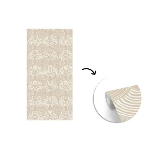 Golven - Structuur - Beige fotobehang vinyl groot 64 -3d