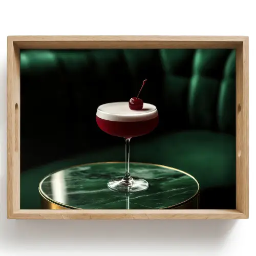 Kers - Cocktail - Rood - Marmer Dienblad Rechthoek middel -z3d_shopping