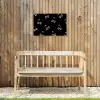 Patroon - Kersen - Goud - Chrome Tuinposter op houten frame 2 cm dik klein -sfeer4
