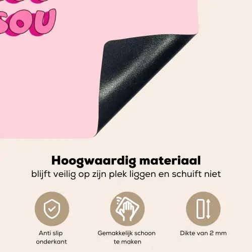 Bisou - Roze - Schaduw Inductie beschemer met haakjes klein -ky-onderkant-nl