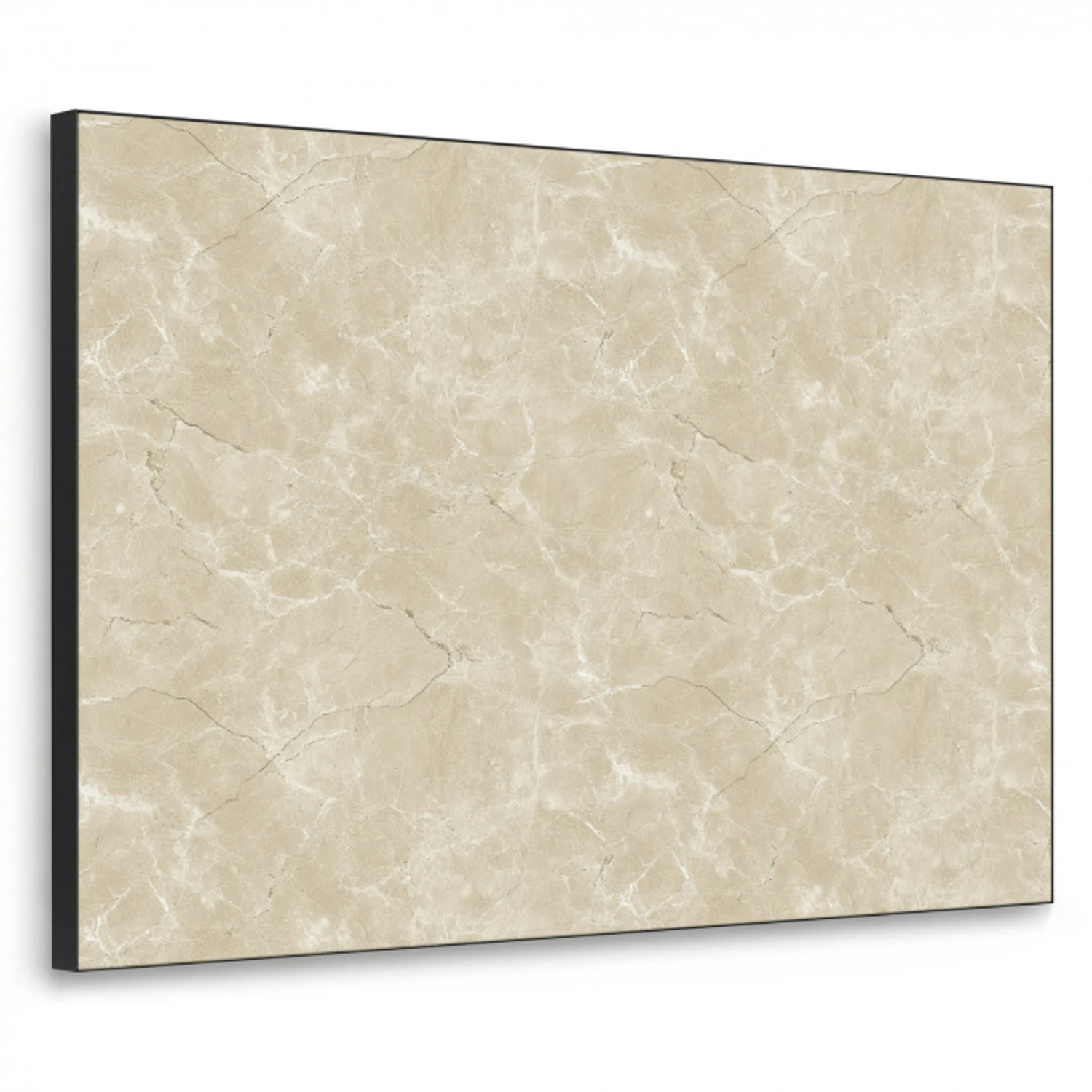 Lichtbeige - Marmer - Diffusie adering Textielframe zwart klein 947 -3d