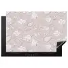 Bloemen - Getekend - Lavendel Inductie beschermer vinyl 3mm klein 276 -3d