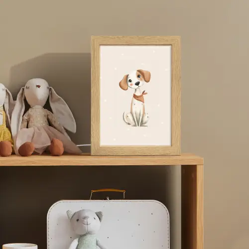 Hond - Pup - Beige - Stippen Light Box met kabel klein -sfeer2_kind