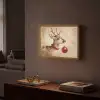 Kerst - Hert - Gewei - Kerstbal - Rendier Light Box met batterij (Wandlamp) middel -sfeer1