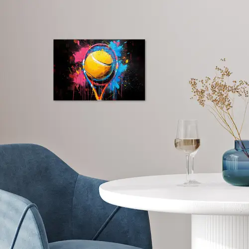 Graffiti - Tennis - Sport - Racket poster papier klein -sfeer3