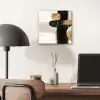 Vormen - Penseelstreken - Abstract - Goud aluminium wit klein -sfeer5