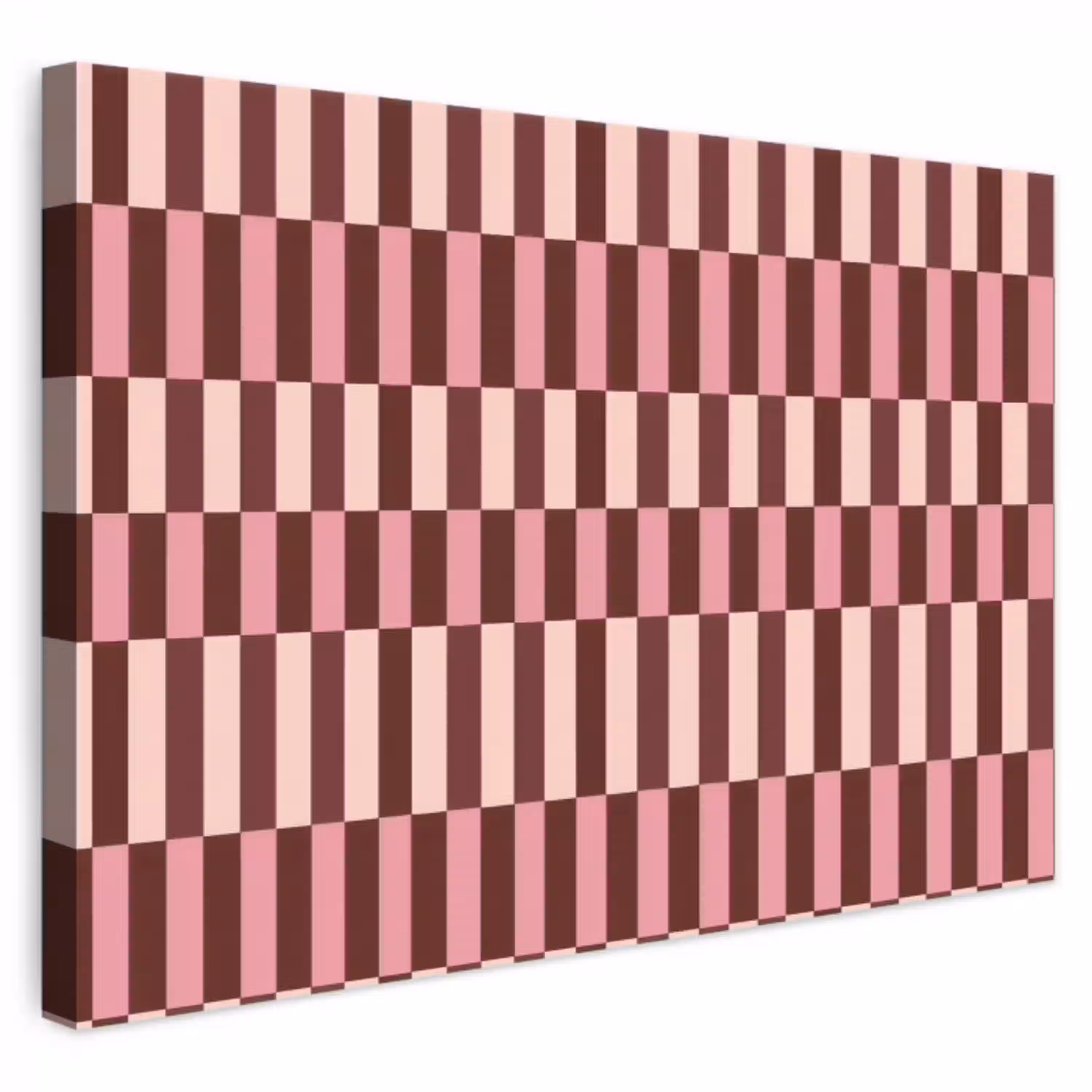 Roze - Rood - Blokjes canvas 2cm klein 34 -3d
