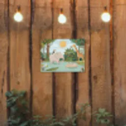 Jungle - Oase - Dieren - Kleurrijk tuinposter los doek klein -sfeer1