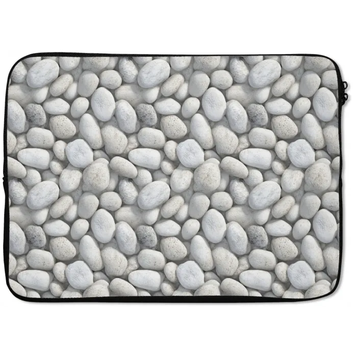 Steentjes - Grijs - Ovaal laptophoes neopreen klein 279 -zkaufland3dotto