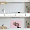 Sushi - Rolletjes - Steentjes - Kleurrijk keuken achterwand spatscherm klein -voor_na_NL