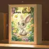 Konijn - Zonlicht - Sprookjesachtig - Vlinder Light Box met kabel (Kinderlampje) klein -zzz_3d_website