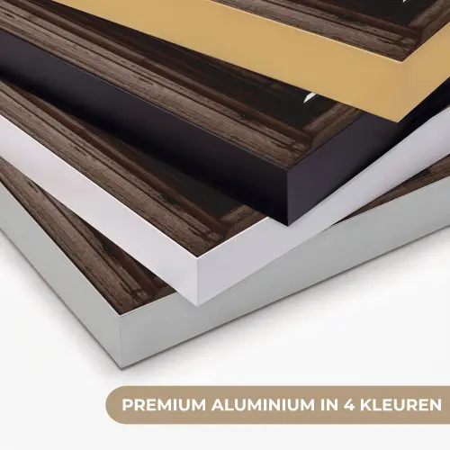 Hert - Landschap - Winter - Natuur - Dieren - Doorkijk - Bergen Textielframe zwart klein -USP_kleurenNL