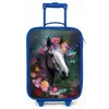 Paard in kleurrijke bloemen Kinderkoffer - Blauw klein -zz3dotto
