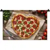 Pizza - Hart - Pepperoni - Tomaat Wandkleed katoen klein -zz3d