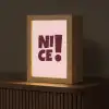 Nice - Uitroepteken - Roze Light Box met kabel (Tafellamp) klein -z3d_website