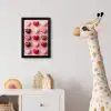 Macarons - Hartjes - Kleurrijk - Roze fotolijst zwart zonder passe partout klein -usfeer4_kinderkamer