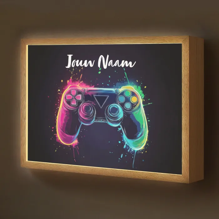Neon - Controller - Verfspatten - Game Light Box met batterij (Wandlamp kind) middel -z3d_website