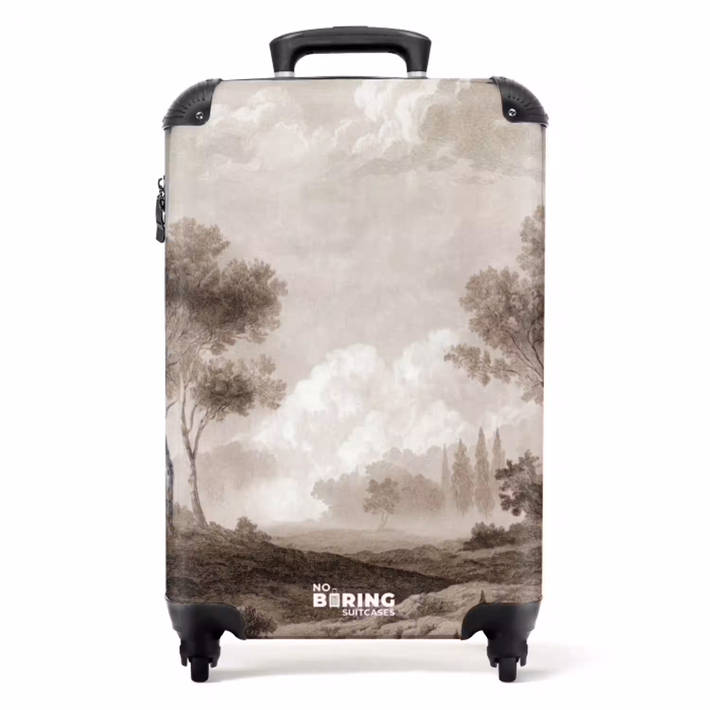 Klassiek - Landschap - Neutraal NBS - Handbagage koffer - Volwassenen Unisex middel -productfoto_recht