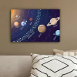Planetenstelsel - Ruimte - Illustratie canvas 2cm klein -sfeer3