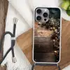 Kersthoekdecoratie - Dennenappels - Lichtjes Hoesje iPhone 16 Pro Max met koord klein -sfeer4