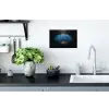 Boom - Blauw - Bladeren - Penseelstreken Muursticker klein -keuken