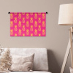 Ananas - Trendy - Roze Wandkleed katoen klein 269 -sfeer4
