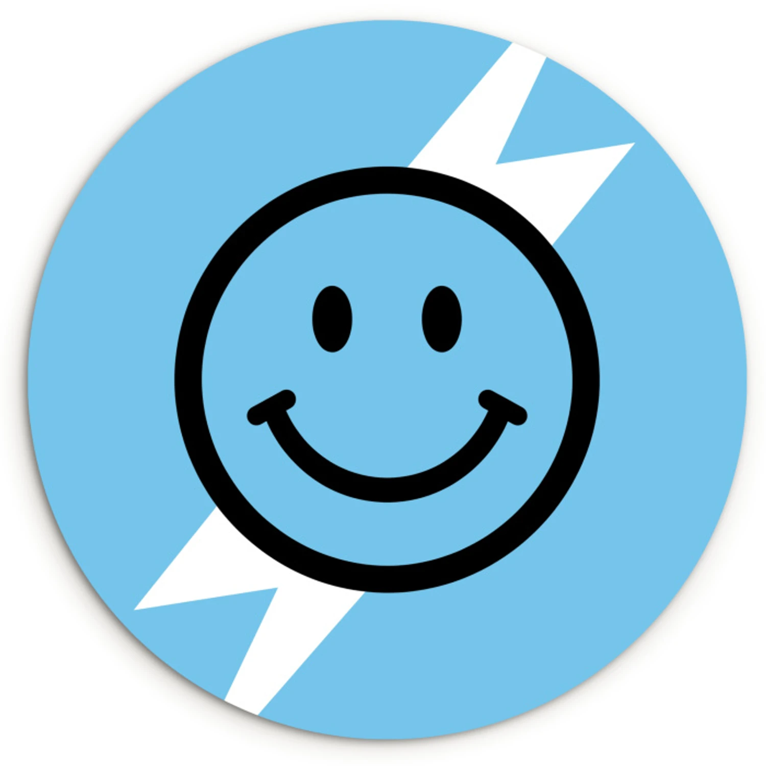 Cercle mural - Smiley - Bleu - Eclair - Profitez dès maintenant des ...