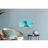 T-Rex - Blauw - Wolken - Zonnebril Muursticker klein -plant