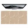 Beige - Marmer - Organisch - Wit Muismat XXL klein 681 -zzz3d