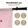 No rain no flowers - Minimalistisch - Roze - Bloem Wandkleed katoen klein -sfeer2