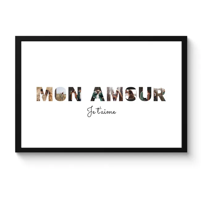 Affiche encadrée - Mon amour